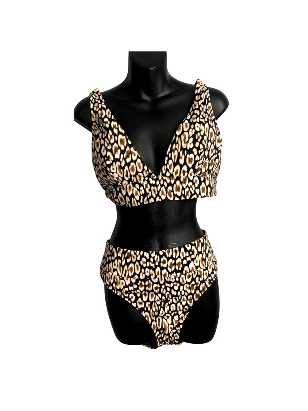 Tommy Bahama Palm Modern Safari Cat Bikini Top, Bottom Removeable Pads